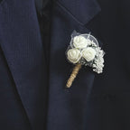 White Bouquet Flower Pin