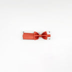 Orange bow tie on a white background