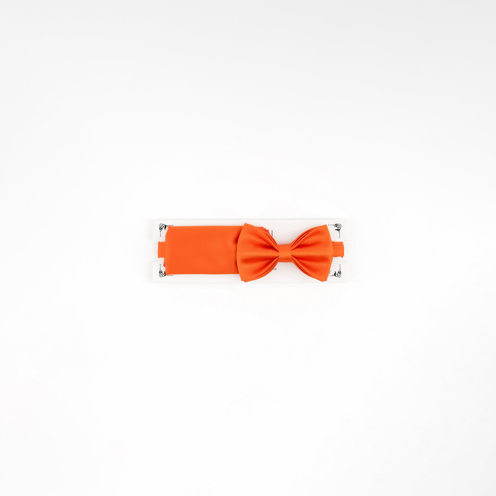 Orange bow tie on a white background
