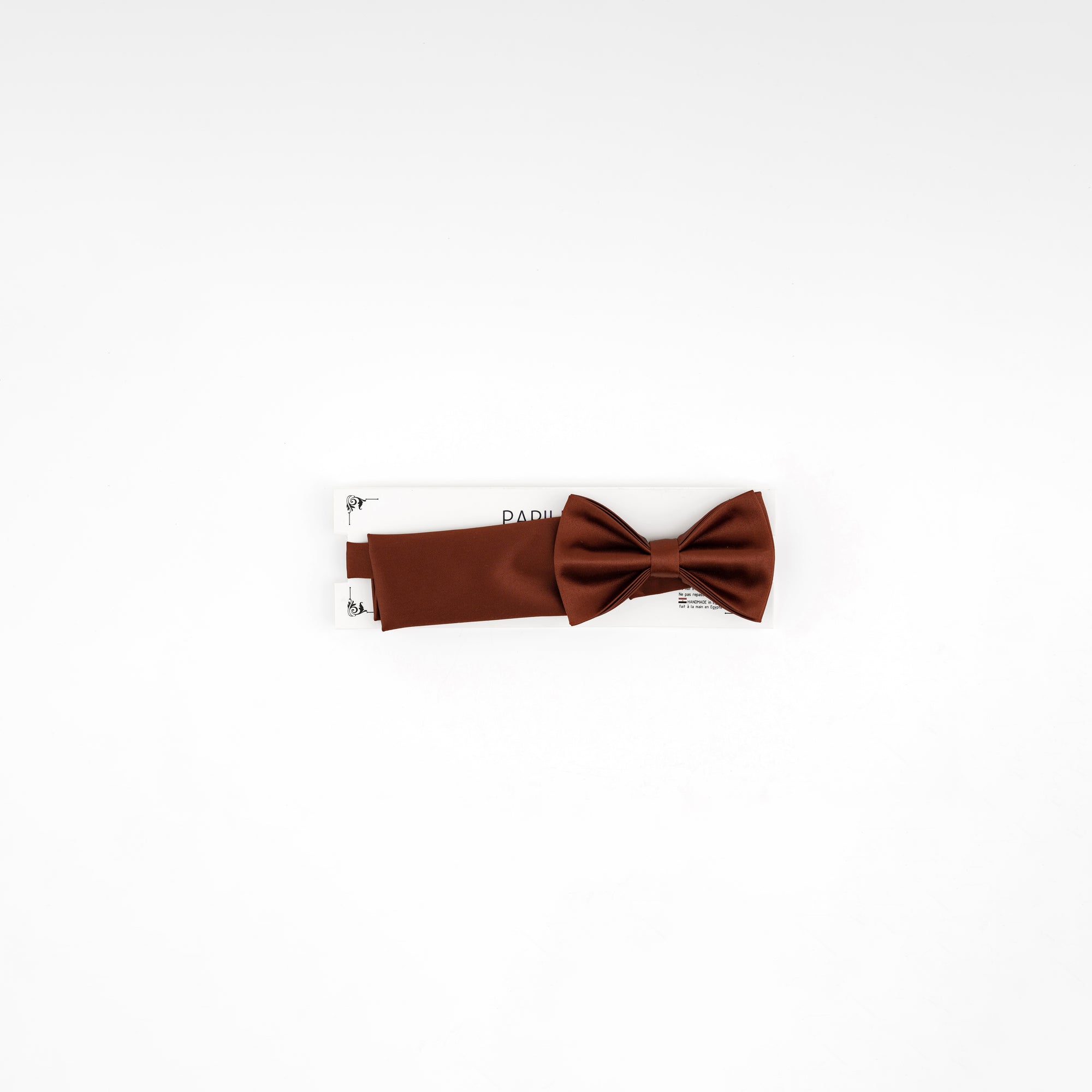 Brown bow tie on a white background