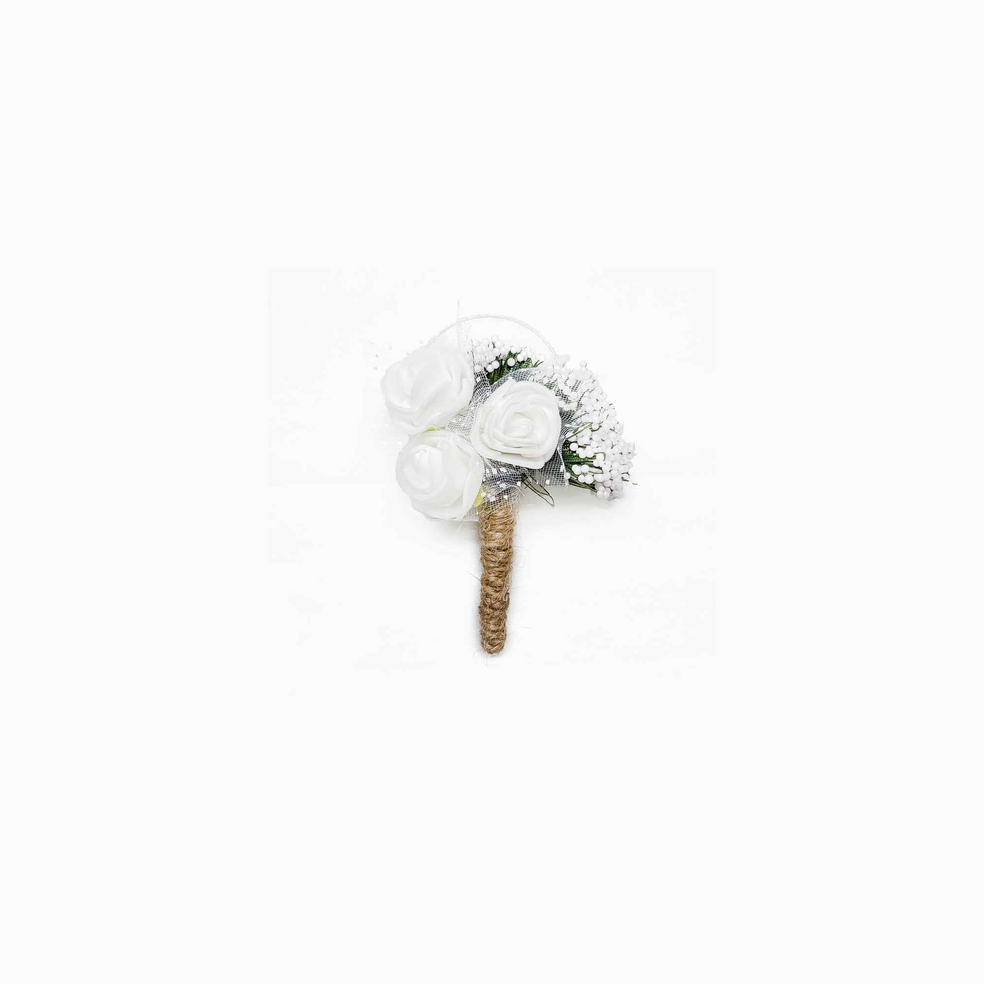 White Bouquet Flower Pin