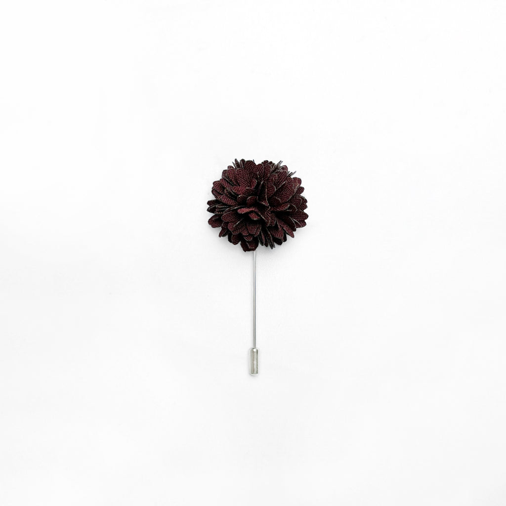 Maroon Bloom Flower Pin